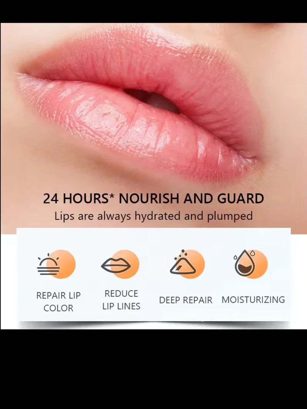 Sheer Jelly Crystal Lip Balm - Rose Gold Case, Clear Glitter Shades